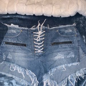 Lace up shorts